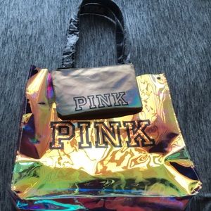 Pink tote bag
